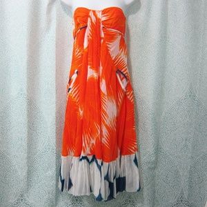 DVF Keimo converitble strapless/halter dress